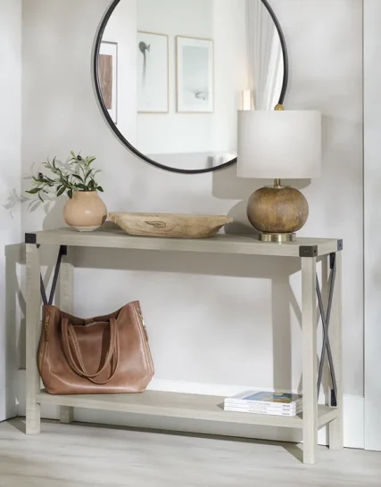 Larenda Entryway Table with Open Shelf Storage