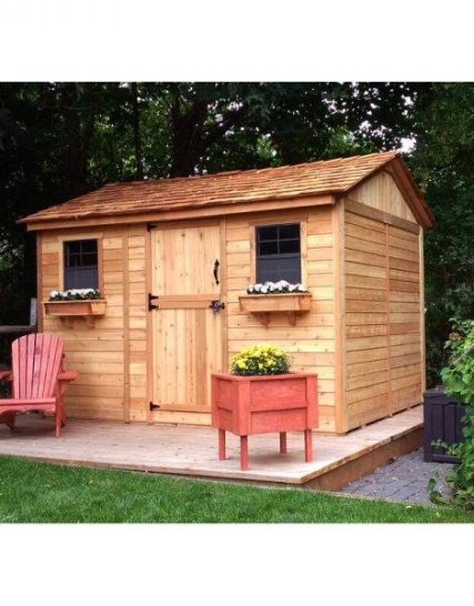 12 ft. W x 8 ft. D Wood Storage Shed