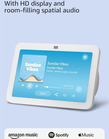 Echo Show 8 (newest model), With Spatial Audio, Smart Home Hub, and Alexa, Charcoal