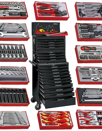 Curated Collection RiverLine Teng Tools 1001 Piece Black Mega Master Mixed Hand Tool Kit - TCMM1001BK Energy Saving